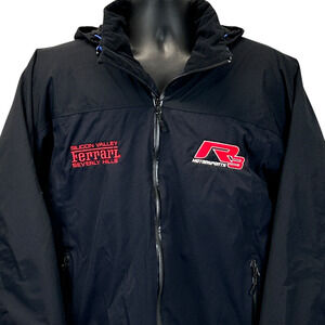 Ferrari Silicon Valley Beverly Hills Jacket Mens Large Black R3 Motorsports Hood